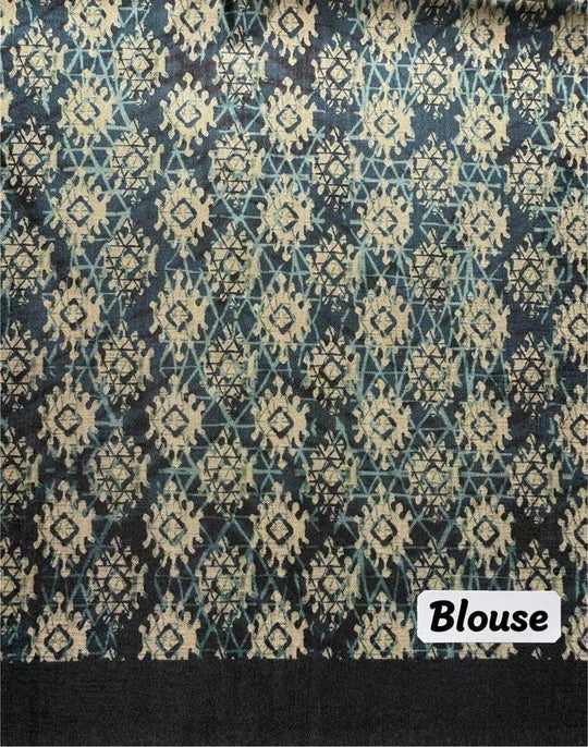 Ikkat printed blouse for woman.