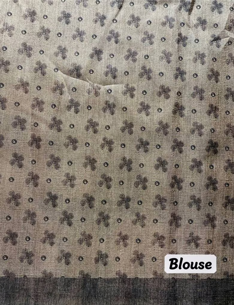 Grey toned Floral printed blouse.