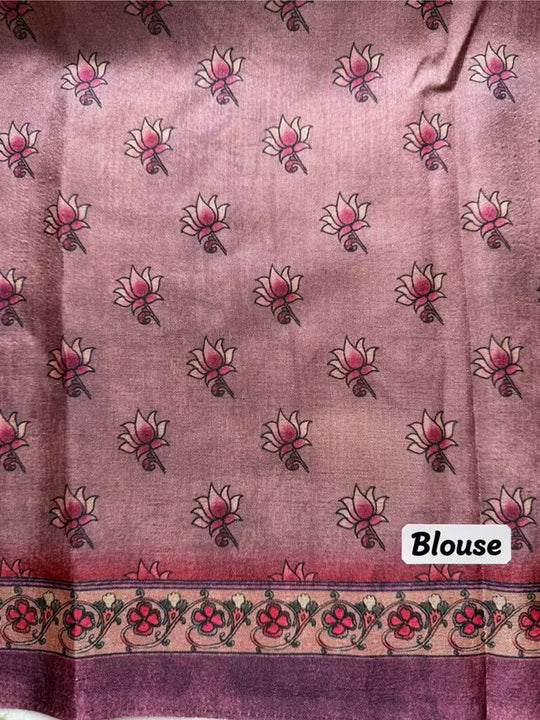 Floral pattern with printed border blouse.