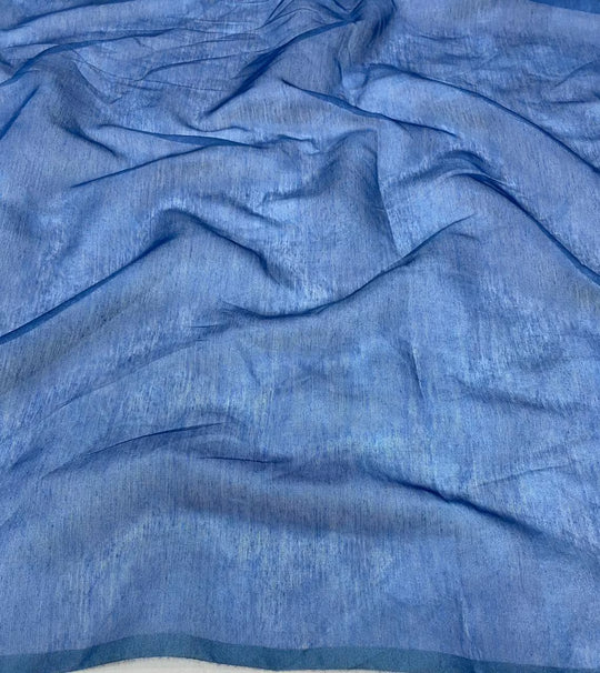 Plain Royal Blue Unstiched blouse for woman by Ethnic Today.