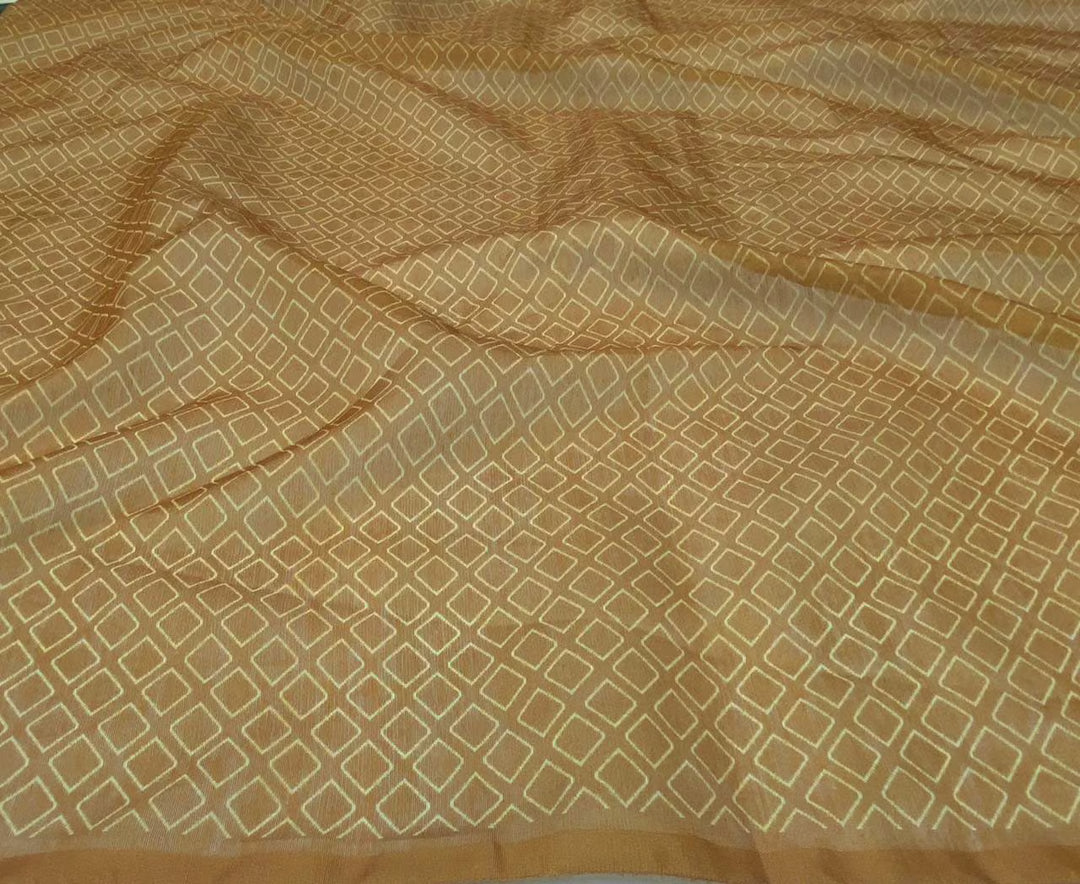 Printed Mustard yellow blouse for woman by Ethnic Today.