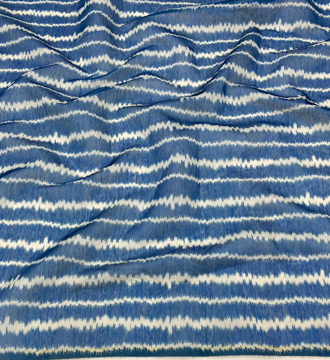 Blue and white striped pattern blouse for woman by Ethnic Today.