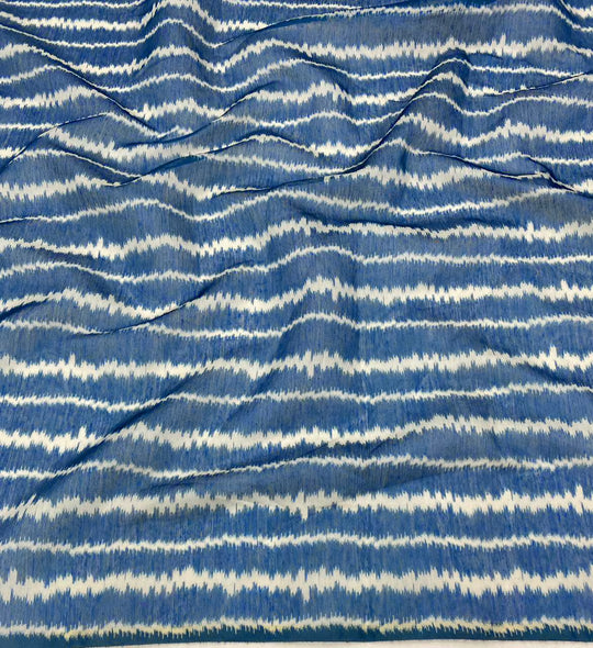 Blue and white striped pattern blouse for woman by Ethnic Today.