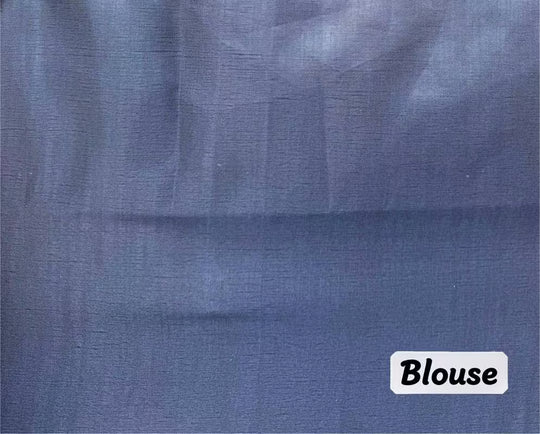 Solid Indigo blouse for woman by Ethnic Today.