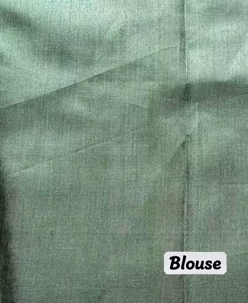 Solid green colour blouse for Woman.