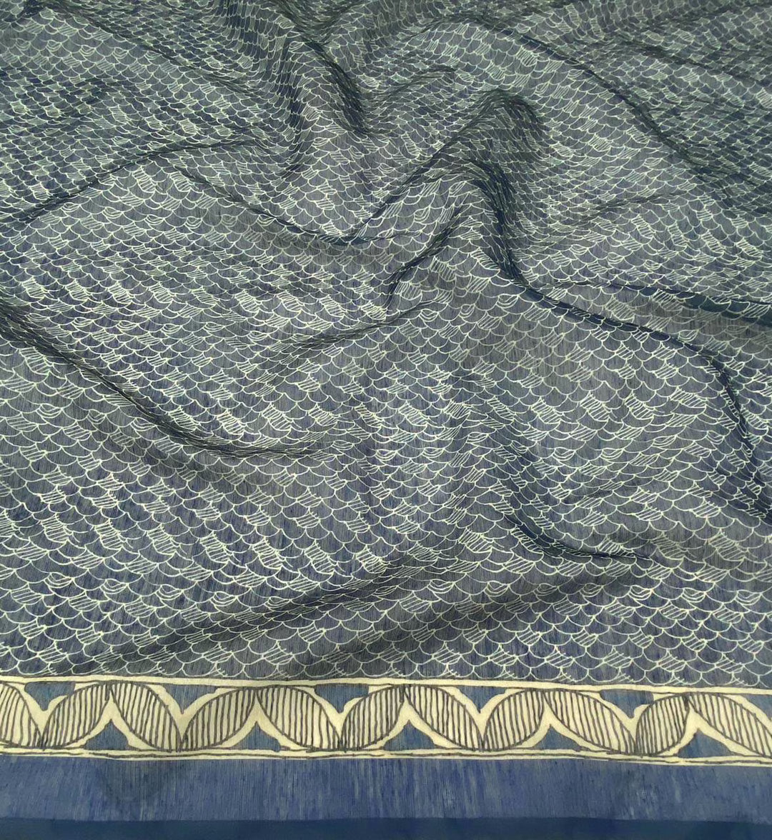 Deep Blue printed blouse for woman by Ethnic Today.
