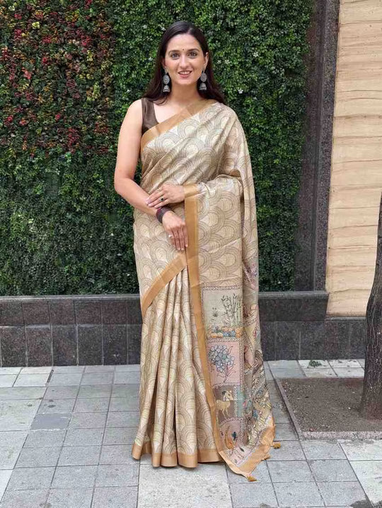 Woman wearing Champange Gold by Ethnic Today.
