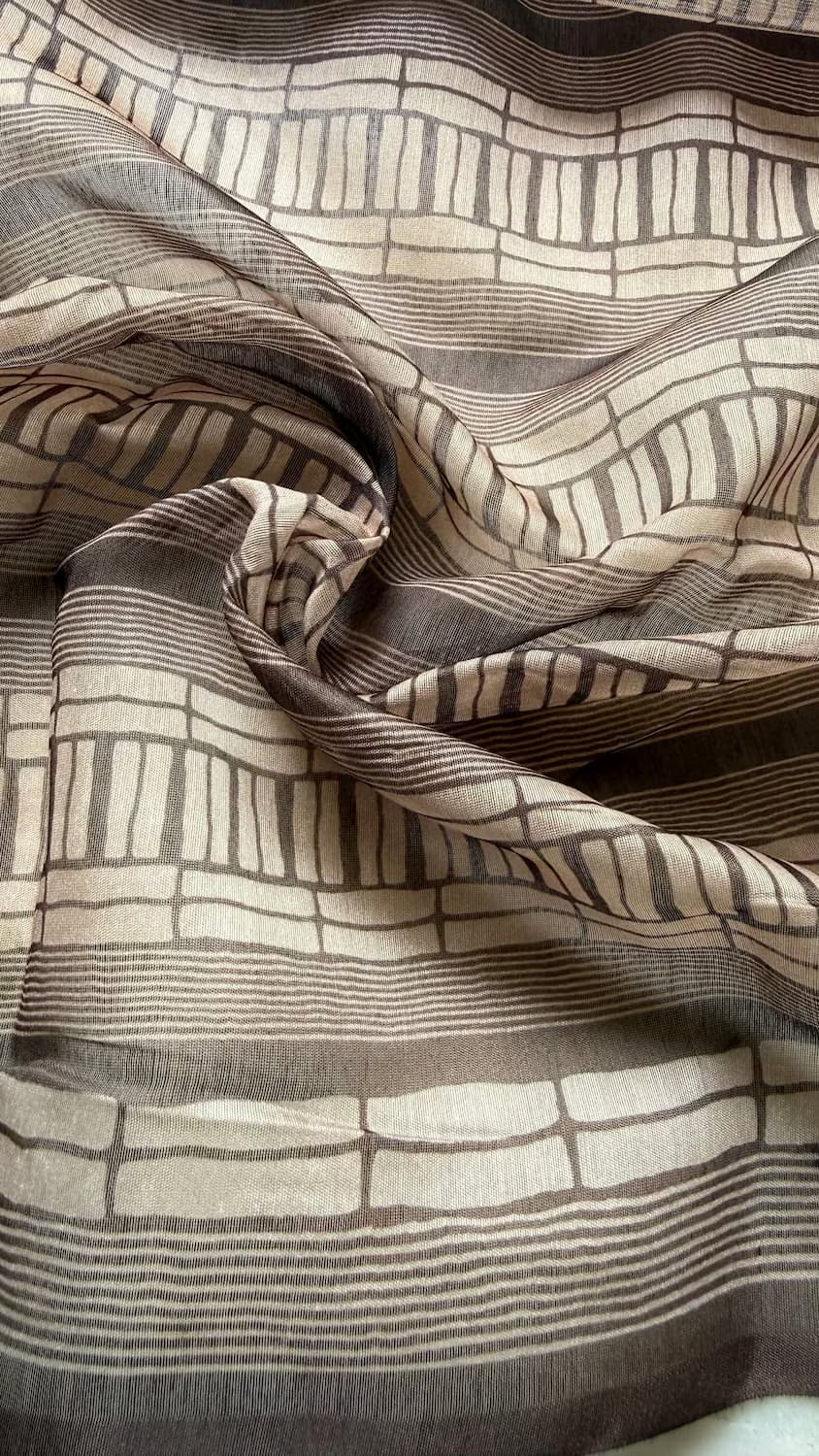 geometric print blouse fabric for woman.