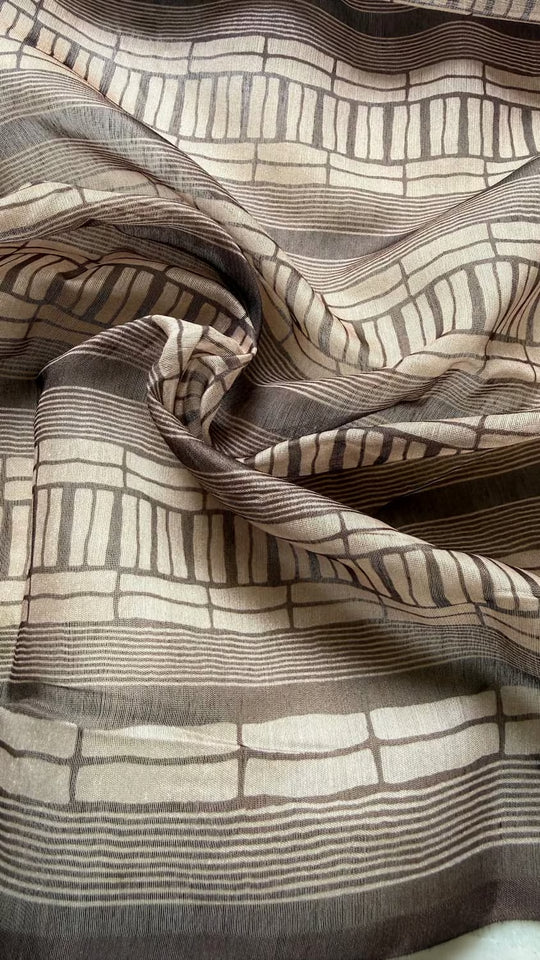 geometric print blouse fabric for woman.