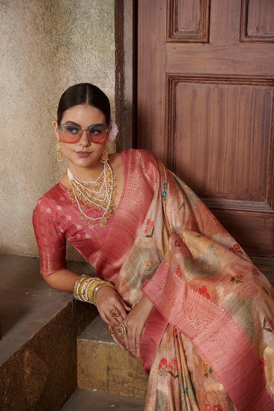 Pink Jcrd Saree Savannah